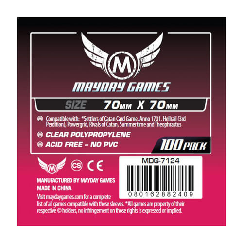 štvorcové obaly na karty 70 x 70 mm (Mayday) štvorcové obaly na karty 70 x 70 mm (Mayday)