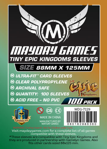 Obaly na karty 88 x 125 pre Tiny Epic Kingdoms (Mayday) Obaly na karty 88 x 125 pre Tiny Epic Kingdoms (Mayday)