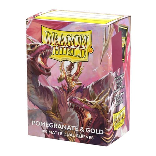 Obaly na karty Dragon Shield 63 x 88 mm - Pomegranate & Gold, oboustraně matné