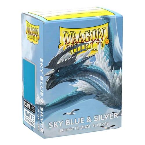 Obaly na karty Dragon Shield 63 x 88 mm - Sky Blue & Silver, Matte Dual Sleeves