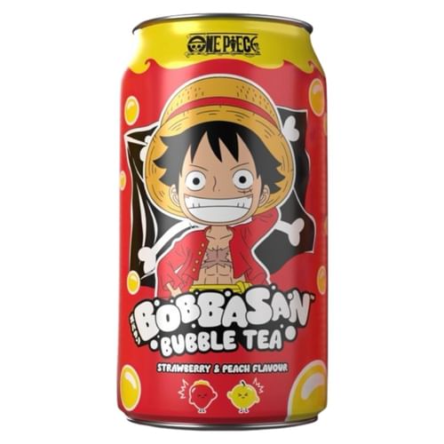Jeden diel ultra popový bublinový čaj - Luffy, Jahoda & Peach 330 ml Jeden diel ultra popový bublinový čaj - Luffy, Jahoda & Peach 330 ml
