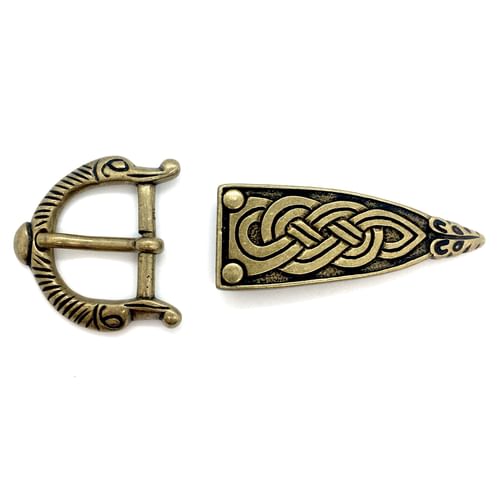 Opasková spona a nákončie Zvieracie motívy (staromosadz) Opasková spona a nákončie Zvieracie motívy (staromosadz)