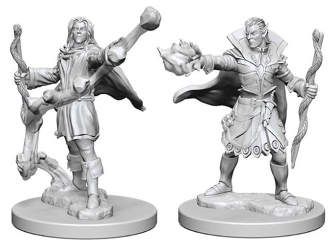 Pathfinder Battles: Deep Cuts Miniatures - Elf Male Sorcerers Pathfinder Battles: Deep Cuts Miniatures - Elf Male Sorcerers