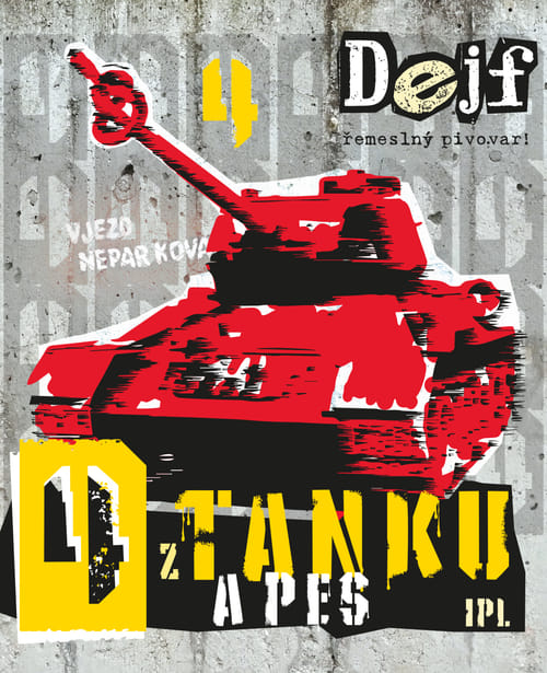 Pivo Dejf 4 z tanku a pes IPL
