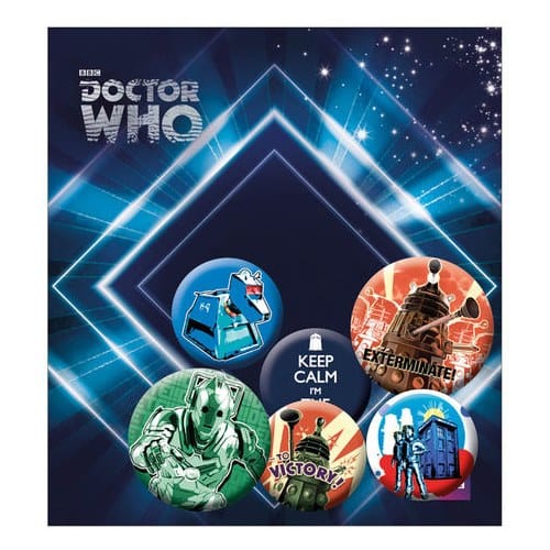 Placky Doctor Who Retro - 6 ks Placky Doctor Who Retro - 6 ks