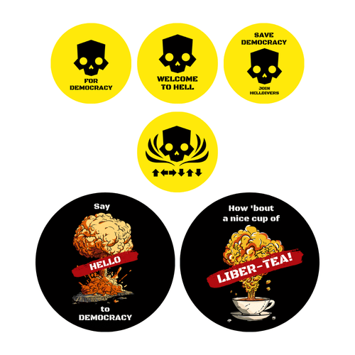 Placky Helldivers - Super Earth komplet Placky Helldivers - Super Earth komplet