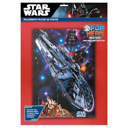 Plagát 3D Pop Head - Star Wars: Millennium Falcon Plagát 3D Pop Head - Star Wars: Millennium Falcon