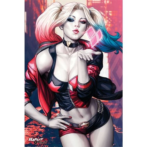 Plakát Batman - Polibek Harley Quinn