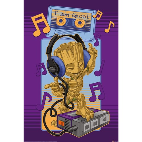 Levně Plakát Guardians of the Galaxy - Groot Cassette