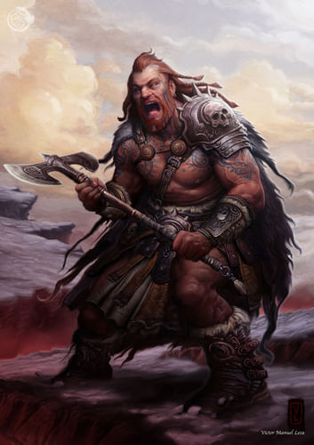 Plagát Jaskyne a draci - Človek barbar Plagát Jaskyne a draci - Človek barbar