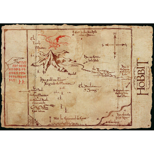 Plagát Mapa osamelého pohoria Plagát Mapa osamelého pohoria