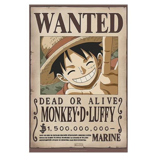 Levně Plakát One Piece: Wanted Luffy