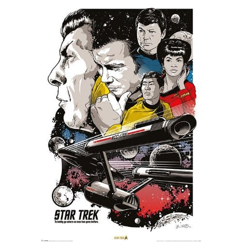 Plagát Star Trek 50th Anniversary - Boldly Go Plagát Star Trek 50th Anniversary - Boldly Go