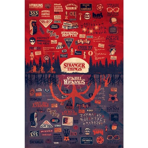 Plakát Stranger Things - Upside Down