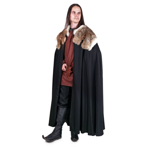 Plášť na mieru - polkolový s kožušinovým lemom Plášť na mieru - polkolový s kožušinovým lemom