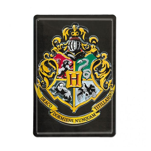 Logoshirt Plechová cedule Harry Potter - Bradavice (A4)