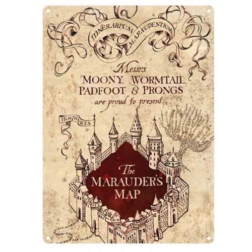 Plechová ceduľa Harry Potter - Záškodnícky plánik Plechová ceduľa Harry Potter - Záškodnícky plánik