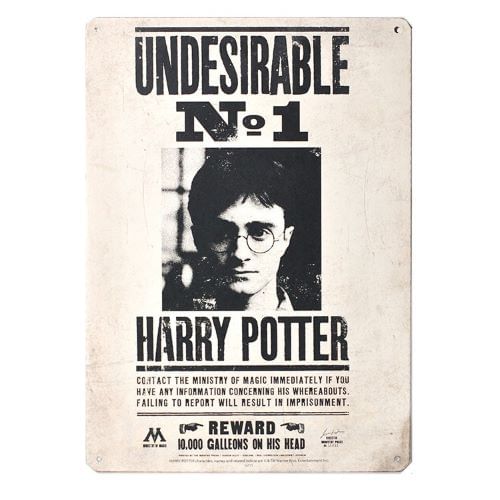 Plechová ceduľa Harry Potter - Undesirable No 1 Plechová ceduľa Harry Potter - Undesirable No 1