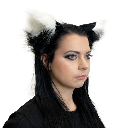 Plyšové uši - líška (tmavé) Plyšové uši - líška (tmavé)