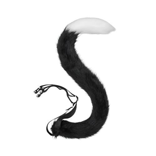 Plyšový ocas - Kočka, barva bílo-černá