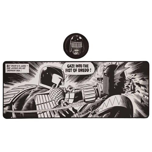 Levně Podložka pod myš a klávesnici Judge Dredd + podtácek