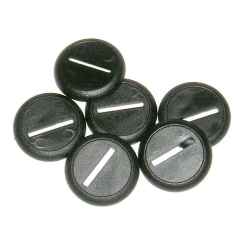 Podstavce pro figurky - kruhové 25 mm s otvorem - 20ks Podstavce pro figurky - kruhové 25 mm s otvorem - 20ks