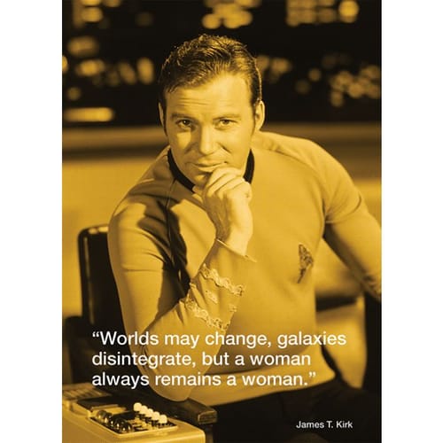 Pohľadnica Star Trek - Trek James T. Kirk iQuote Pohľadnica Star Trek - Trek James T. Kirk iQuote