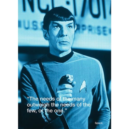 Pohľadnica Star Trek - Spock iQuote Pohľadnica Star Trek - Spock iQuote