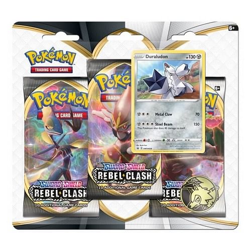 Pokémon: Sword and Shield Rebel Clash 3-Pack Duraludon Blister
