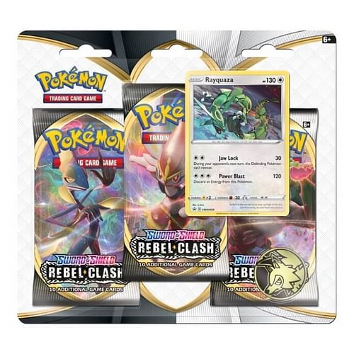 Pokémon: Sword and Shield Rebel Clash 3-Pack Rayquaza Blister