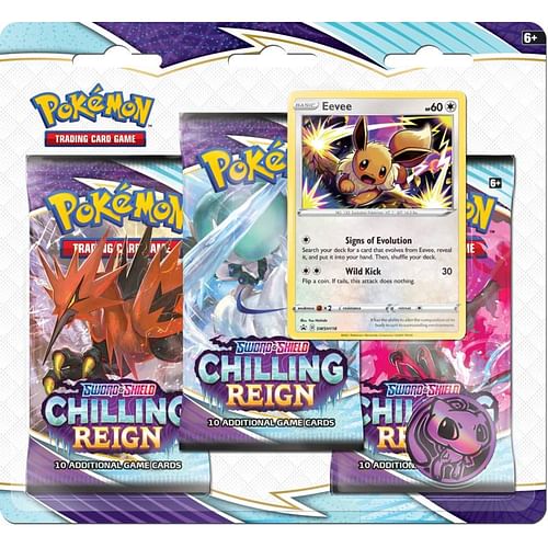 Pokémon TCG: Sword and Shield 6 Chilling Reign 3-Pack Blister - Eevee