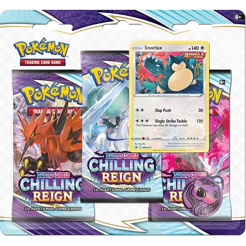 Pokémon TCG: Sword and Shield 6 Chilling Reign 3-Pack Blister - Snorlax