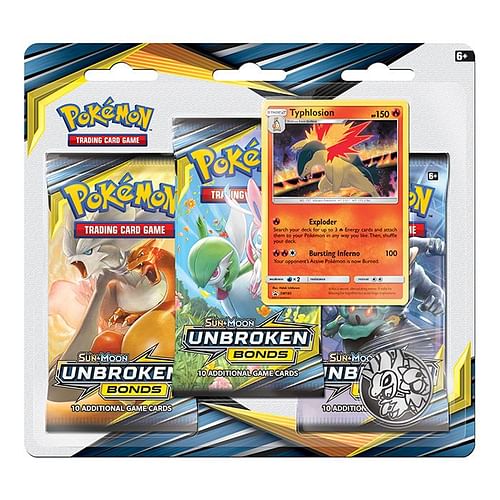 Pokémon: Sun and Moon 10 - Unbroken Bonds 3 Typhlosion Pack Blister
