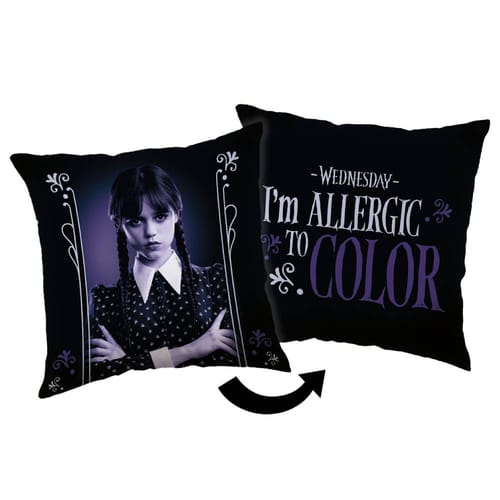 Levně Polštář Wednesday - I m allergic to color