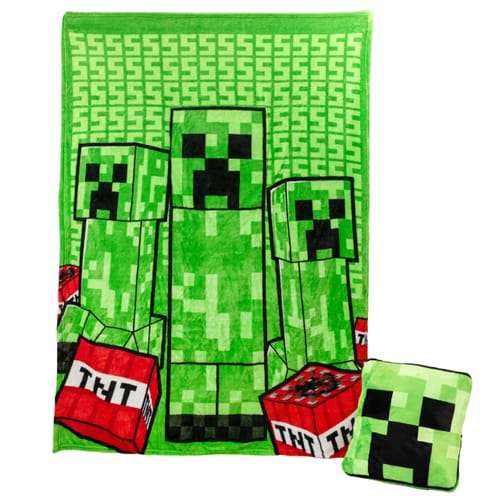 Levně Polštářová deka Minecraft - Creeper