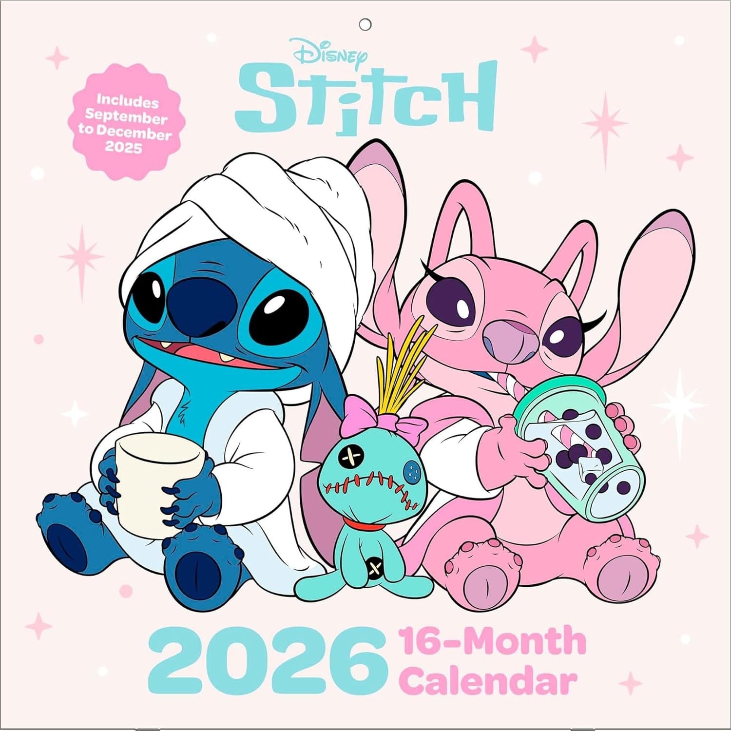 Nástenný kalendář Lilo & Stitch 2026 (16 mesiacov)