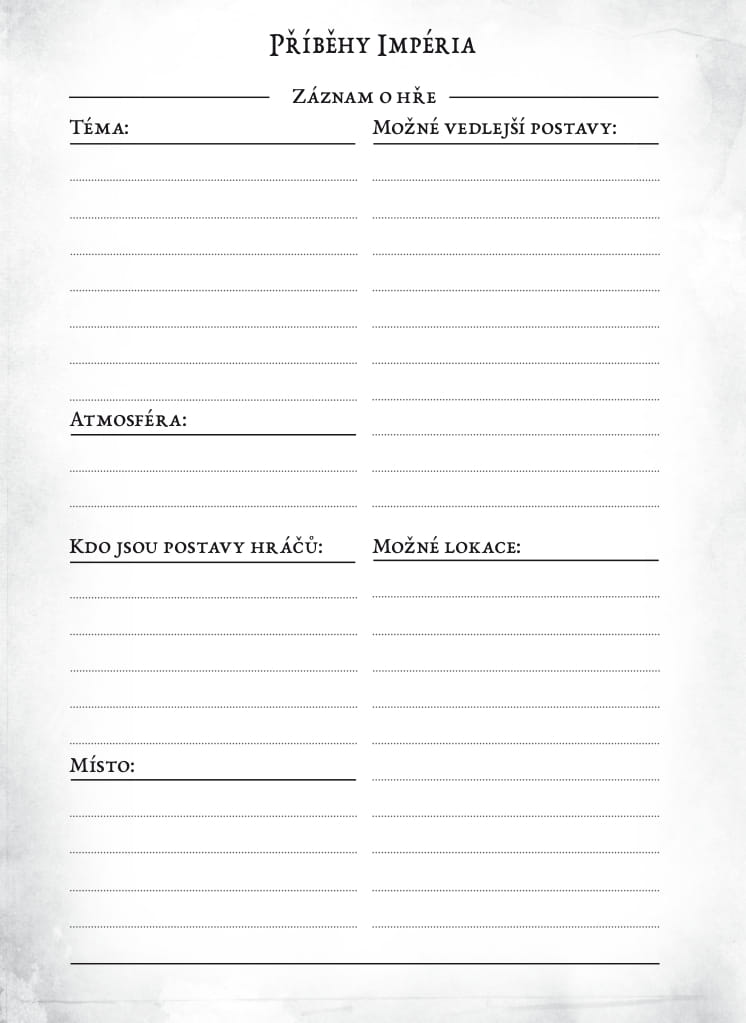 Příběhy Impéria: Přepracované vydání - Záznam o hře
