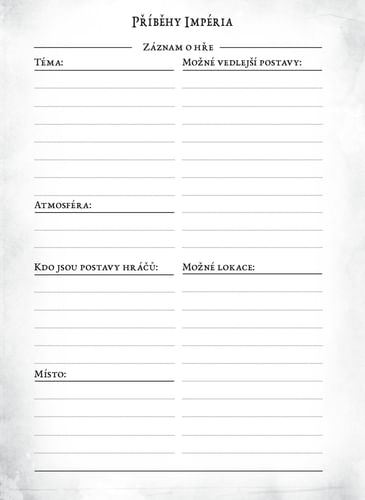Příběhy Impéria: Přepracované vydání - Záznam o hře Příběhy Impéria: Přepracované vydání - Záznam o hře