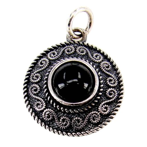 Prívesok keltská špirála - čierny onyx Prívesok keltská špirála - čierny onyx