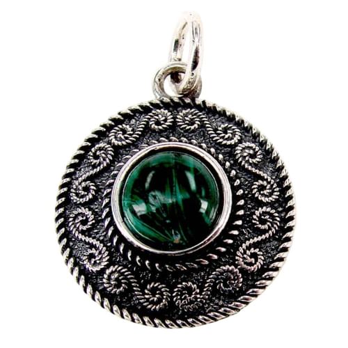 Prívesok keltská špirála - zelený malachit Prívesok keltská špirála - zelený malachit