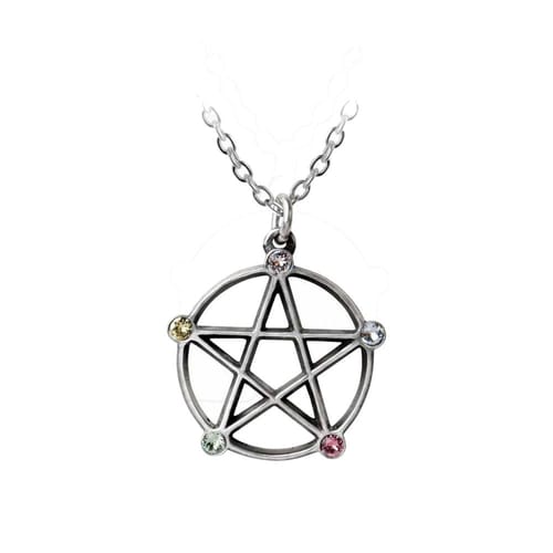 Prívesok Wiccanský živlový pentagram Prívesok Wiccanský živlový pentagram