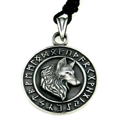 Přívěsek Runový kruh - vlk