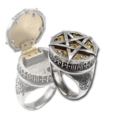 Prsteň na jed s pentagramom Prsteň na jed s pentagramom