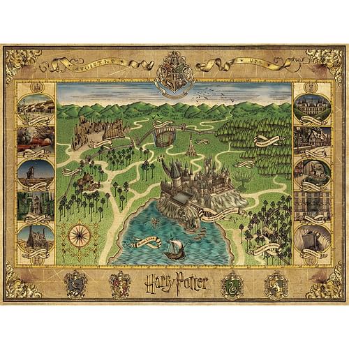 Obrázok Puzzle Harry Potter - Mapa Bradavic, 1500 dílků