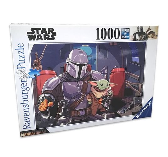 Puzzle Star Wars: Mandalorian a Baby Yoda, 1000 dílků