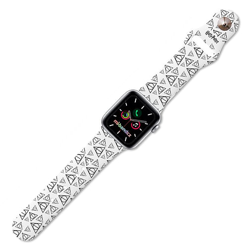 Obrázok Mi-Band na Apple Watch 42/44/45 mm - motív Harry Potter Dary smrti, biely (W09-AW42-WHT-ORIG)