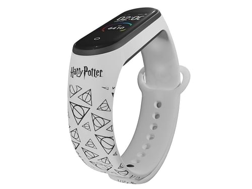 Obrázok Mi-Band na Xiaomi Mi Band 3/4 - motív Harry Potter Dary smrti, biely (W05-3-WHT-ORIG)