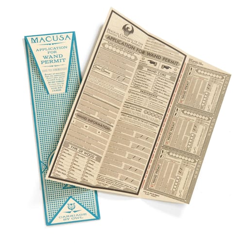 Replika Fantastické zvieratá - Povolenie na prútik, 4 ks Replika Fantastické zvieratá - Povolenie na prútik, 4 ks