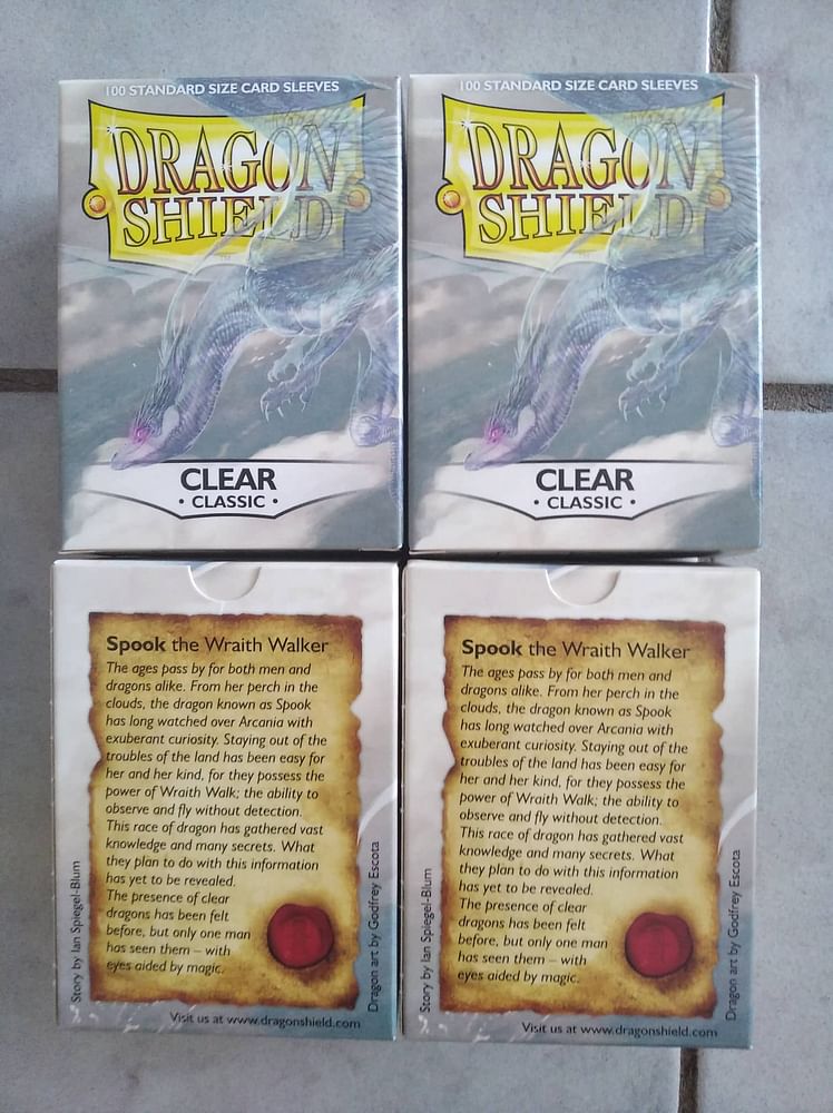 Clear - Classic Sleeves - Standard Size - Dragon Shield