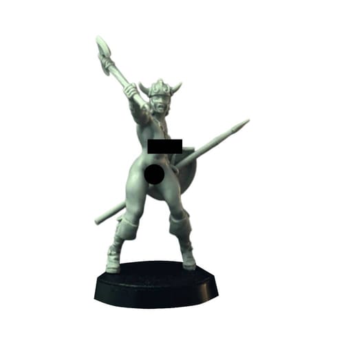 Levně RPG figurka - Bojovnice (obnažená)